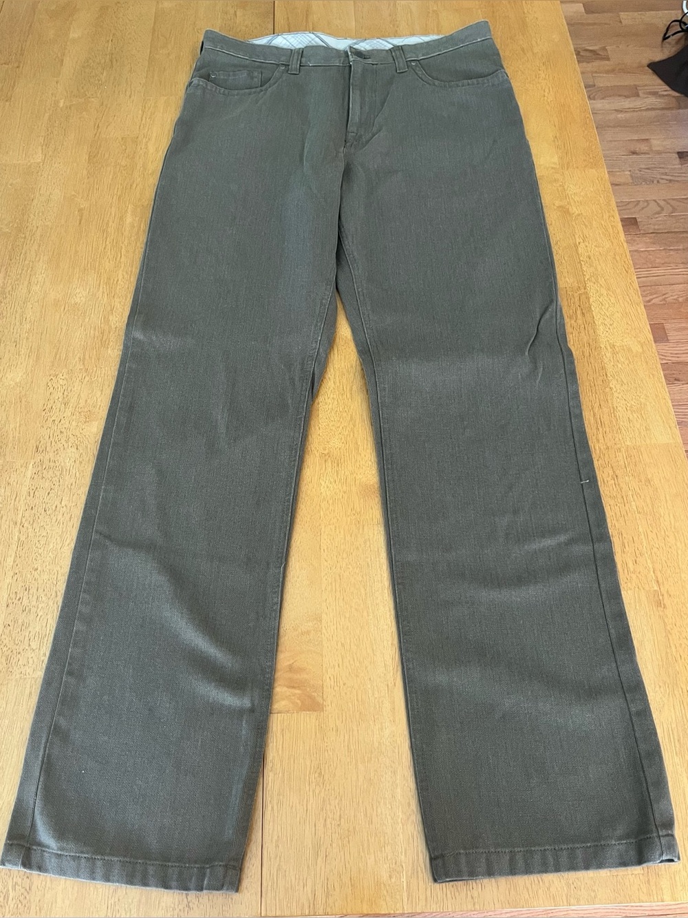 Kenneth Cole New York Olive Brown Straight Pants